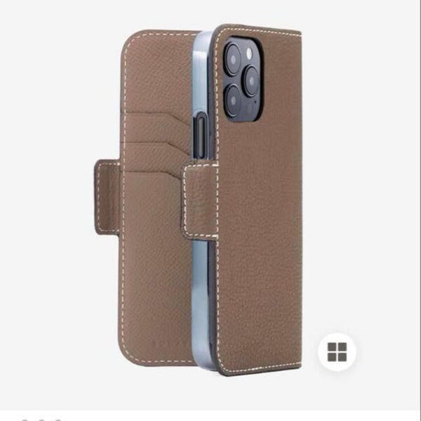 iPhone 15 Pro スタンドダイアリーケース ボタニカルレザー