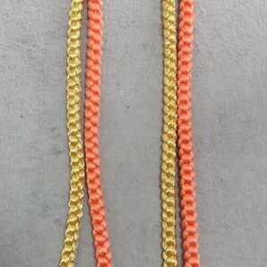 ≪一度のみの使用≫帯締め ゴールド×オレンジ