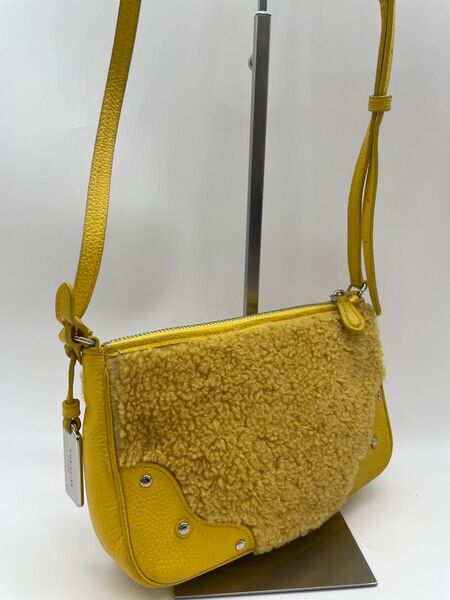 【美品】COACH コーチ ムートン ボア ショルダー バッグ ポシェット