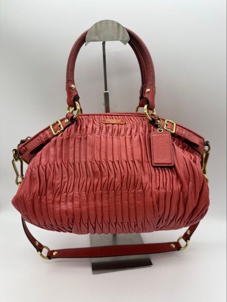 COACH コーチ マディソン 2WAY レザー ハンド バッグ