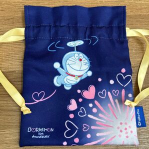 【美品】ドラえもん タケコプター 花火 雪肌精 限定 巾着 小物入れ
