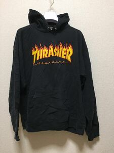 Thrasher Magazine スラッシャー パーカー フード プルオーバー Black 黒(M)スケボー SKATE