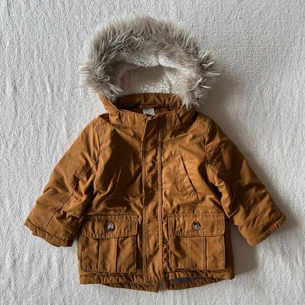 H&M モッズコート ベビー キッズ アウター 80 中綿 美品エイチアンドエム