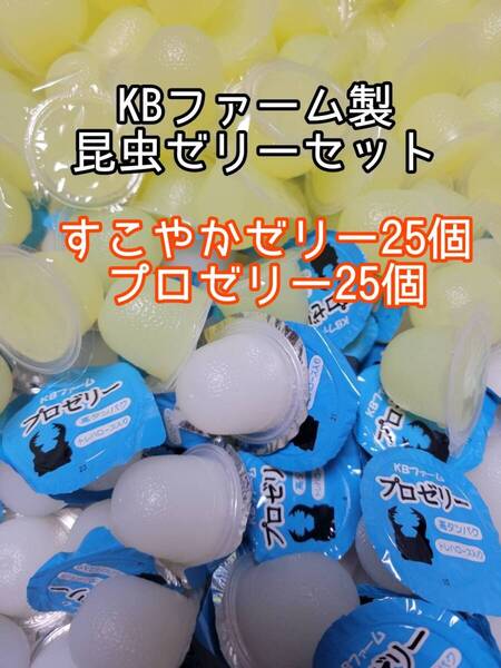 人気昆虫ゼリーセット KBファーム すこやかゼリー プロゼリー 計50個 カブトムシ クワガタ オオクワ オオクワガタ ドルクスゼリー