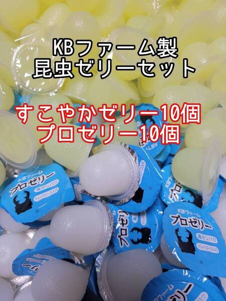 人気昆虫ゼリーセット KBファーム すこやかゼリー プロゼリー 計20個 カブトムシ クワガタ オオクワ オオクワガタ ドルクスゼリー