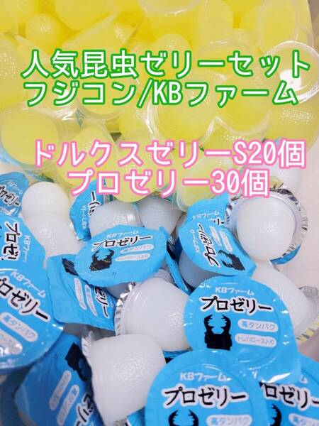人気昆虫ゼリーセット KBファーム フジコン ドルクスゼリー プロゼリー 計50個③ カブトムシ クワガタ オオクワガタ すこやかゼリー