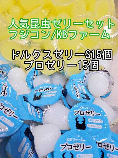 人気昆虫ゼリーセット KBファーム フジコン ドルクスゼリー プロゼリー 計30個 カブトムシ クワガタ オオクワガタ すこやかゼリー