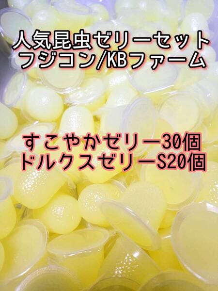 人気昆虫ゼリーセット KBファーム すこやかゼリー フジコン ドルクスゼリー 50個③ カブトムシ クワガタ オオクワ オオクワガタ