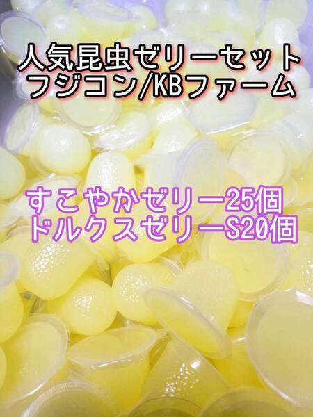 人気昆虫ゼリーセット KBファーム すこやかゼリー フジコン ドルクスゼリー 45個 カブトムシ クワガタ オオクワ オオクワガタ