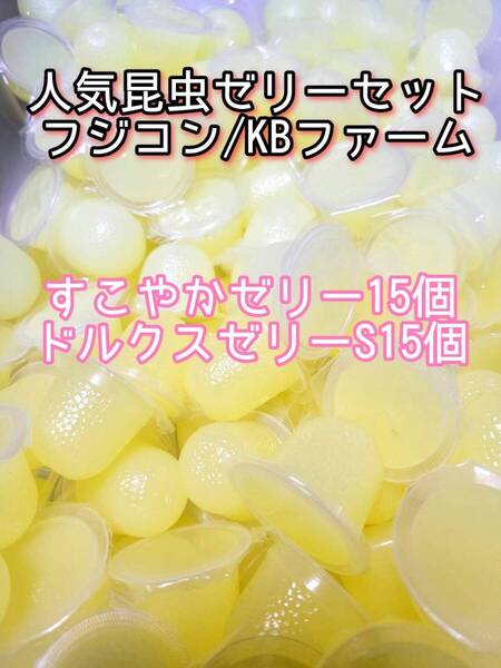 人気昆虫ゼリーセット KBファーム すこやかゼリー フジコン ドルクスゼリー 30個 カブトムシ クワガタ オオクワ オオクワガタ