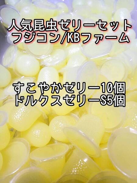 人気昆虫ゼリーセット KBファーム すこやかゼリー フジコン ドルクスゼリー 計15個② カブトムシ クワガタ オオクワ オオクワガタ