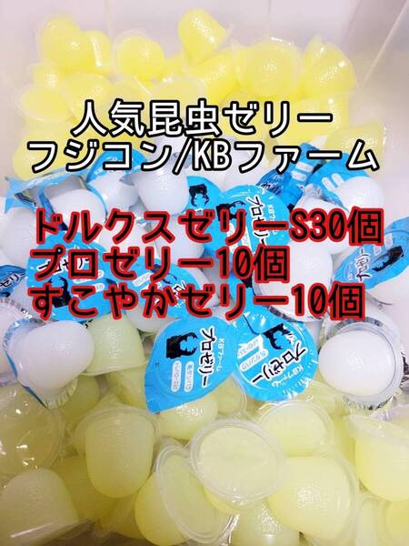 人気昆虫ゼリーセット KBファーム すこやかゼリー プロゼリー フジコン ドルクスゼリー 計50個⑥ カブトムシ クワガタ オオクワ
