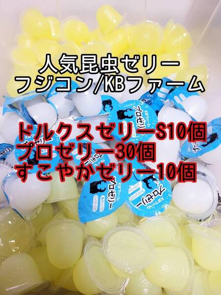 人気昆虫ゼリーセット KBファーム すこやかゼリー プロゼリー フジコン ドルクスゼリー 計50個⑤ カブトムシ クワガタ オオクワ