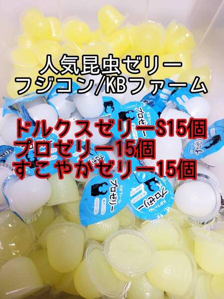 人気昆虫ゼリーセット KBファーム すこやかゼリー プロゼリー フジコン ドルクスゼリー 計45個 カブトムシ クワガタ オオクワ