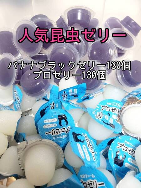 【人気昆虫ゼリーセット】フジコン バナナブラックゼリー KBファーム プロゼリー計260個 オオクワ クワカブ カブトムシ すこやかゼリー