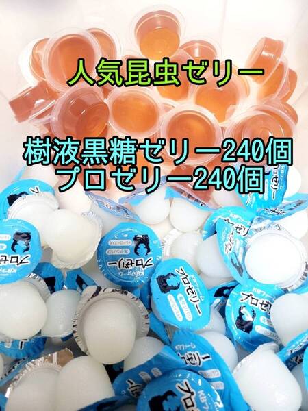 【人気昆虫ゼリーセット】フジコン 樹液黒糖ゼリー KBファーム プロゼリー計480個 オオクワ クワカブ カブトムシ すこやかゼリー