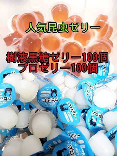 【人気昆虫ゼリーセット】フジコン 樹液黒糖ゼリー KBファーム プロゼリー計200個 オオクワ クワカブ カブトムシ すこやかゼリー