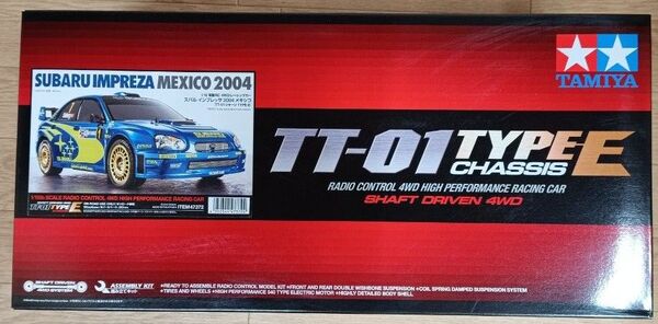 完全新品未開封品!1/10RC スバル インプレッサ 2004 メキシコ (TT-01Eシャーシ TYPE-E) 47372
