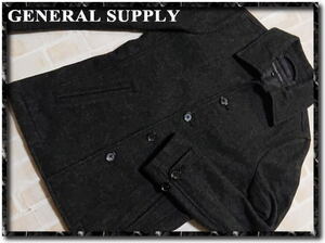 ★GENERAL SUPPLY　ジェネラルサプライ　ウールハーフコート　チャコール★シップス