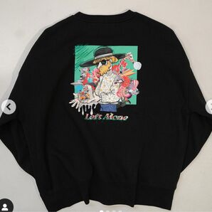 値下げ!! 希少 レア Left Alone レフトアローン スウェット トレーナー 刺繍 ブラック 黒