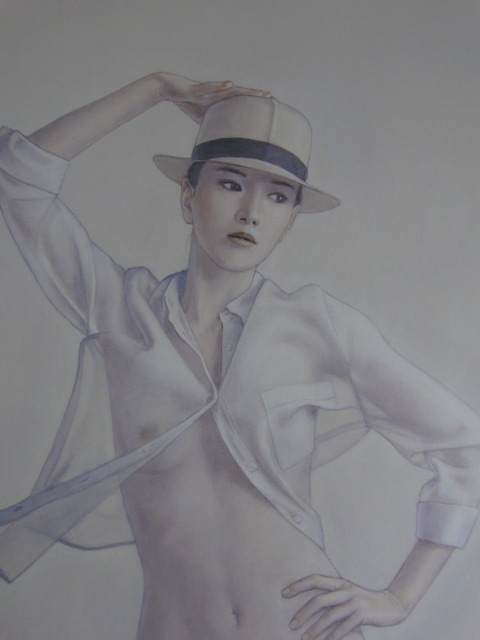 Shogo Takatsuka, [Waiting for summer], From a rare framed art book, Brand new with frame, Good condition, postage included, painting, oil painting, portrait