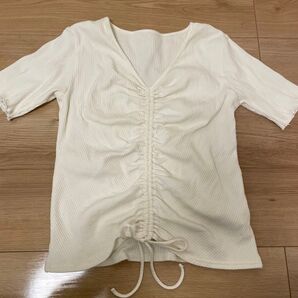 フロントシャーリング リブカットソー レイカズン