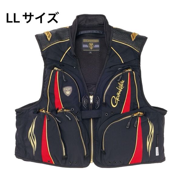 がまかつ ゴアテックスインフィニアムTMウィンドストッパー(R) ハーフメッシュベスト GM-2323 ブラック LLサイズ
