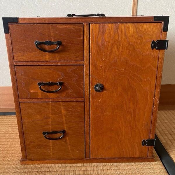 小物入れ アンティーク 木製 収納 小引き出し 昭和レトロ