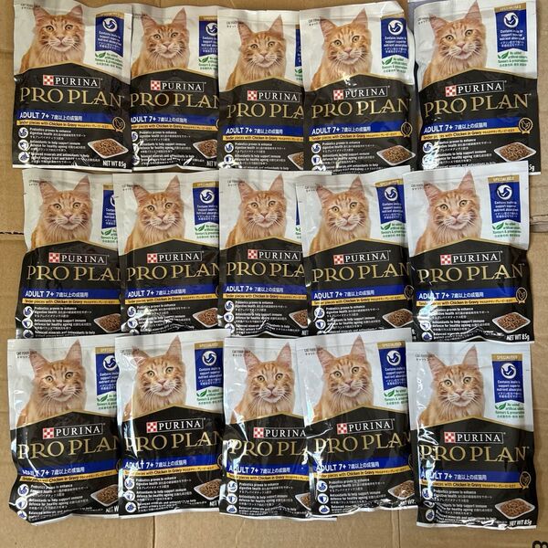プロプラン 7歳以上の成猫用 チキン 85g×15袋(総重量1275g) 成猫用総合栄養食 ウェットフード キャットフード
