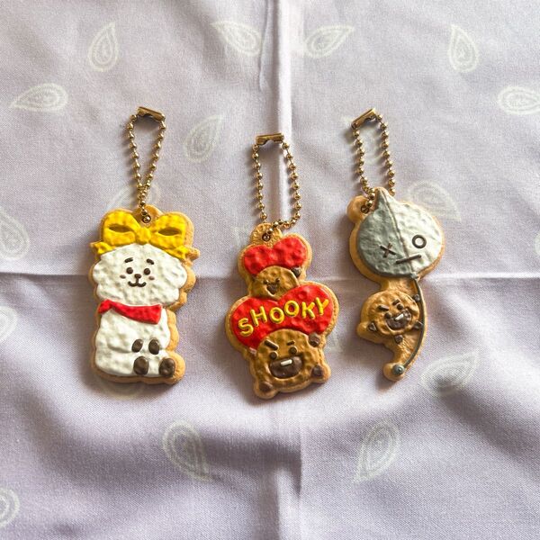 韓国グッズ BTS BT21 クッキー風ストラップ