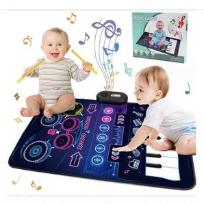 【ドラム&ピアノ 2WAY】ピアノマットおもちゃ ドラムセット 子ども 玩具