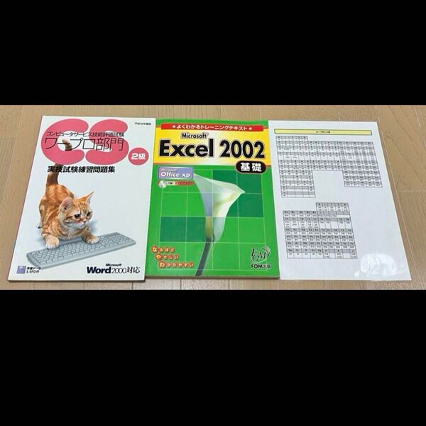 ワープロ部門 2級 Microsoft Excel 2002 Word 参考書 パソコン 書籍