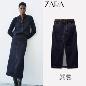 ZARA ZWコレクション コンビネーションデニムスカート