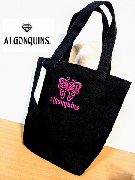 ALGONQUINS アルゴンキン トートバッグ 蝶 ロゴ 刺繍 ミニトート ゴスロリ パンク ロック