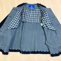 BURBERRY BLUE LABEL バーバリー ブルーレーベル ノーカラー ウール トレンチ コートブラック 36_画像3