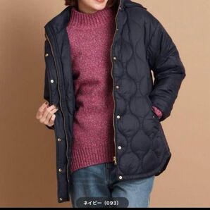 数回着用 デッサン 中綿 キルトジャケット M ネイビー