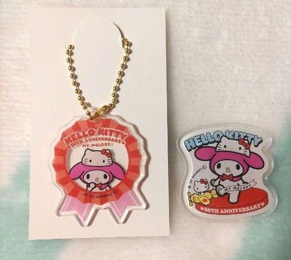 サンリオ アクリル マグネット アクリル キーホルダー マイメロディ マイメロ アクキー 50th