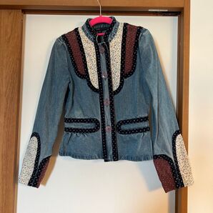 レディース☆美品☆マークジェイコブス MARC JACOBS デニムジャケット パッチワーク 古着