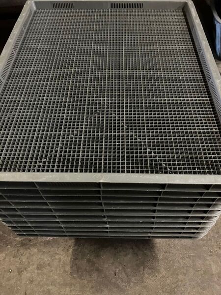 農水産物加工用干し網 10枚 中古品 サンコーせいろう9型