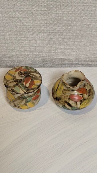 調味料入れ 楊枝入 清水焼 茶器 和食器 陶器 京焼 骨董 アンティーク ヴィンテージ 京都 工芸