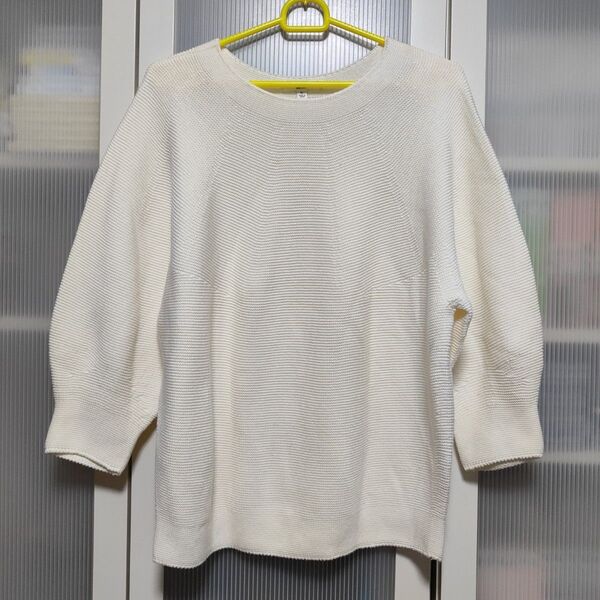 A5673 【最終価格】ユニクロ バルーン袖ワッフルニット XL