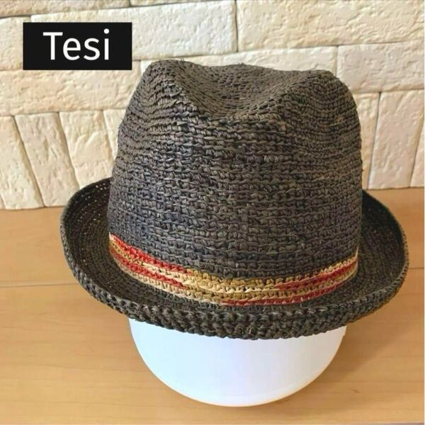 Tesi 本パナマ 中折れハット 59 made in Italy