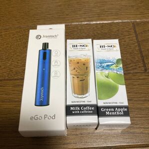 Joyetch シーシャ スターターキット ブルー/リキッド ミルクコーヒー グリーンアップル