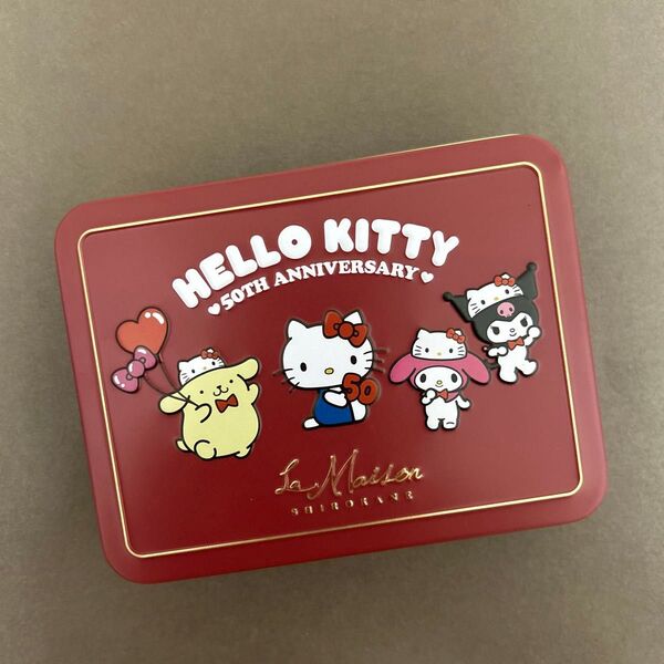 HELLO KITTY ハローキティ 50周年 50th ラ・メゾン白金 缶 赤 缶のみ