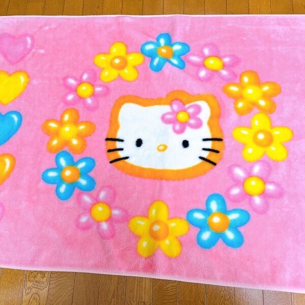 【激レア希少】レトロ サンリオ HELLO KITTY 毛布 ブランケット