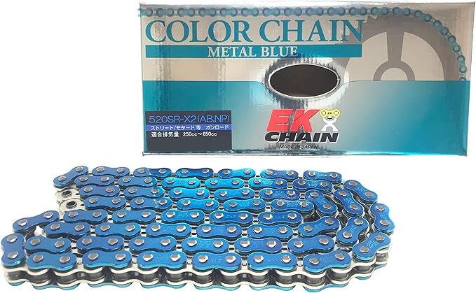 EKシール エヌマ 520-150 チェーン 520SR-X2 メタルブルー 150L MLJ カシメジョイント 送料込 00-8575