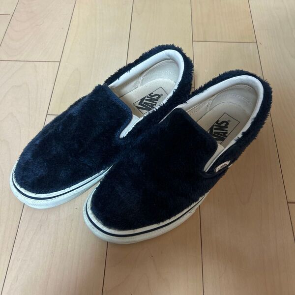 VANS スリッポン ネイビー 23.0 スリッポン スニーカー バンズ VANS ふわふわ