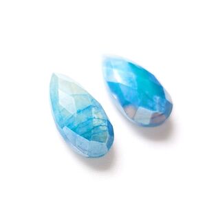 【008】バイカラームーンストーン(ブルー) 1ペア
