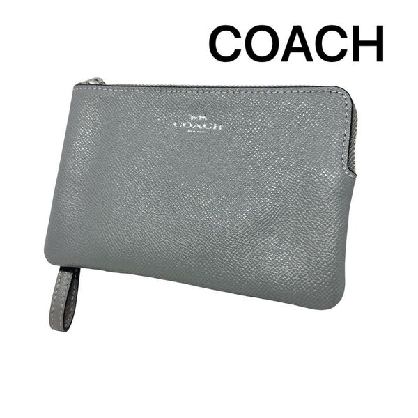 COACH 美品☆リストレット カードケース 小物入れ グレー お洒落