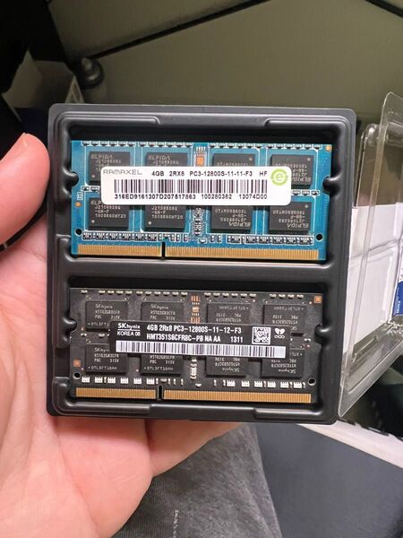 ノートパソコン用メモリですDDR3 メモリ 4gb x 2先日まで使用していた